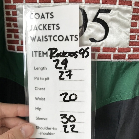 Vintage STARTER Colorado Rockies 1995 Coors Field Staff Windbreaker Jacket Zip - Picture 14 of 14